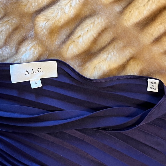 NWOT! Summer 2025 A.L.C. 'Ruby' Pleated One-Shoulder Dress Purple Size 6 - Picture 6 of 10